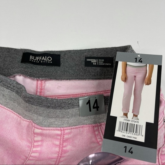 Buffalo Pants Pink Jogger Legging Skinny Soft Playground School Barbie 14 New - Picture 10 of 12